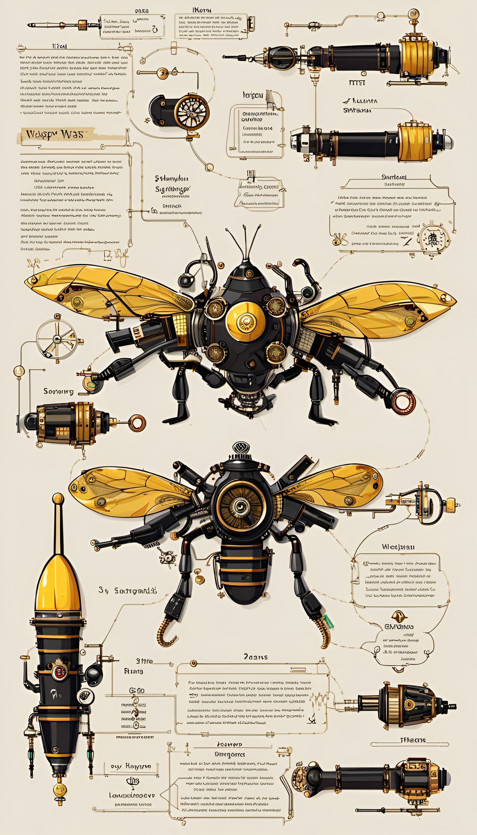Just a steampunk Killer Wasp with laser eyes! Pew pew!