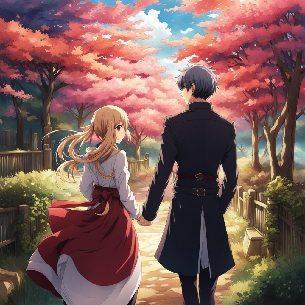 Romantic Meeting in Anime Style