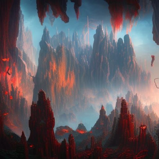 Demonic Wonderland Concept Art in Deep Color