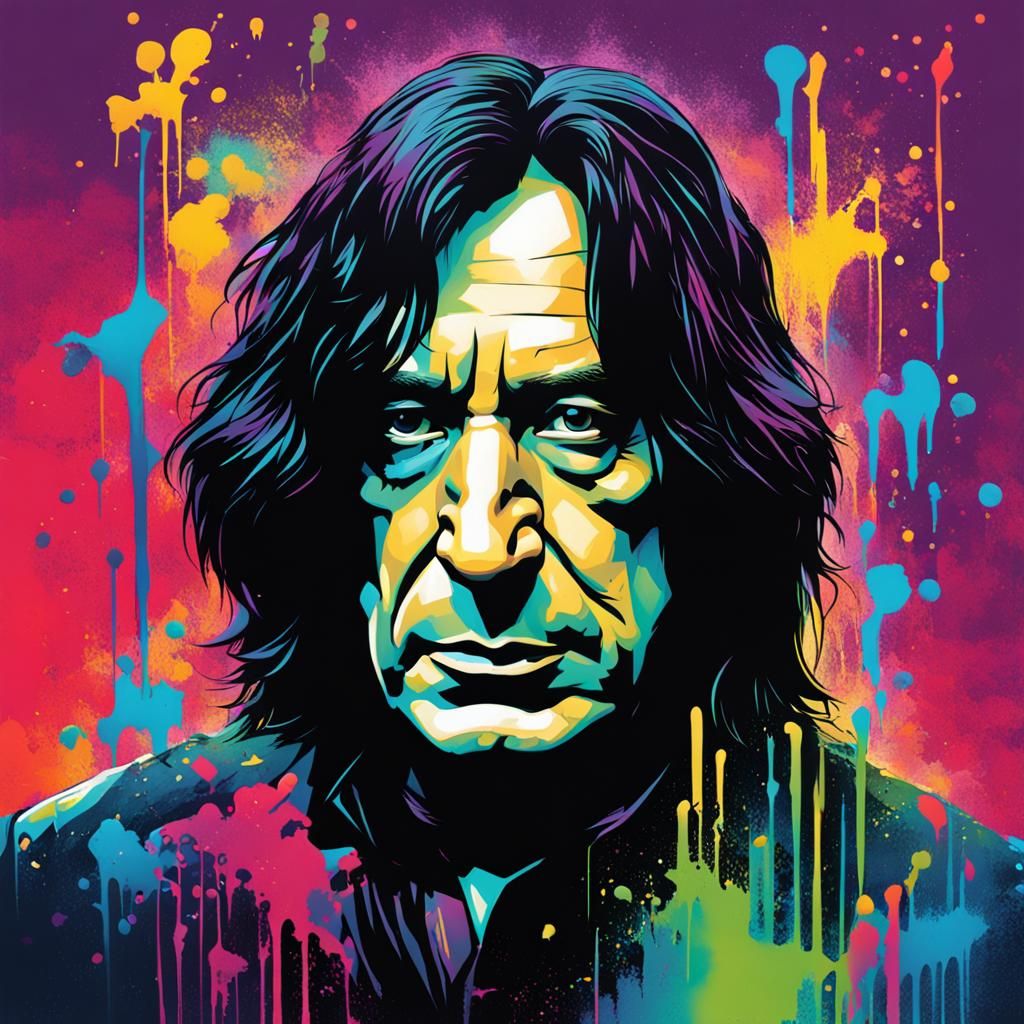 Snape Joins 1980s Glam Metal Band: Graffiti Art