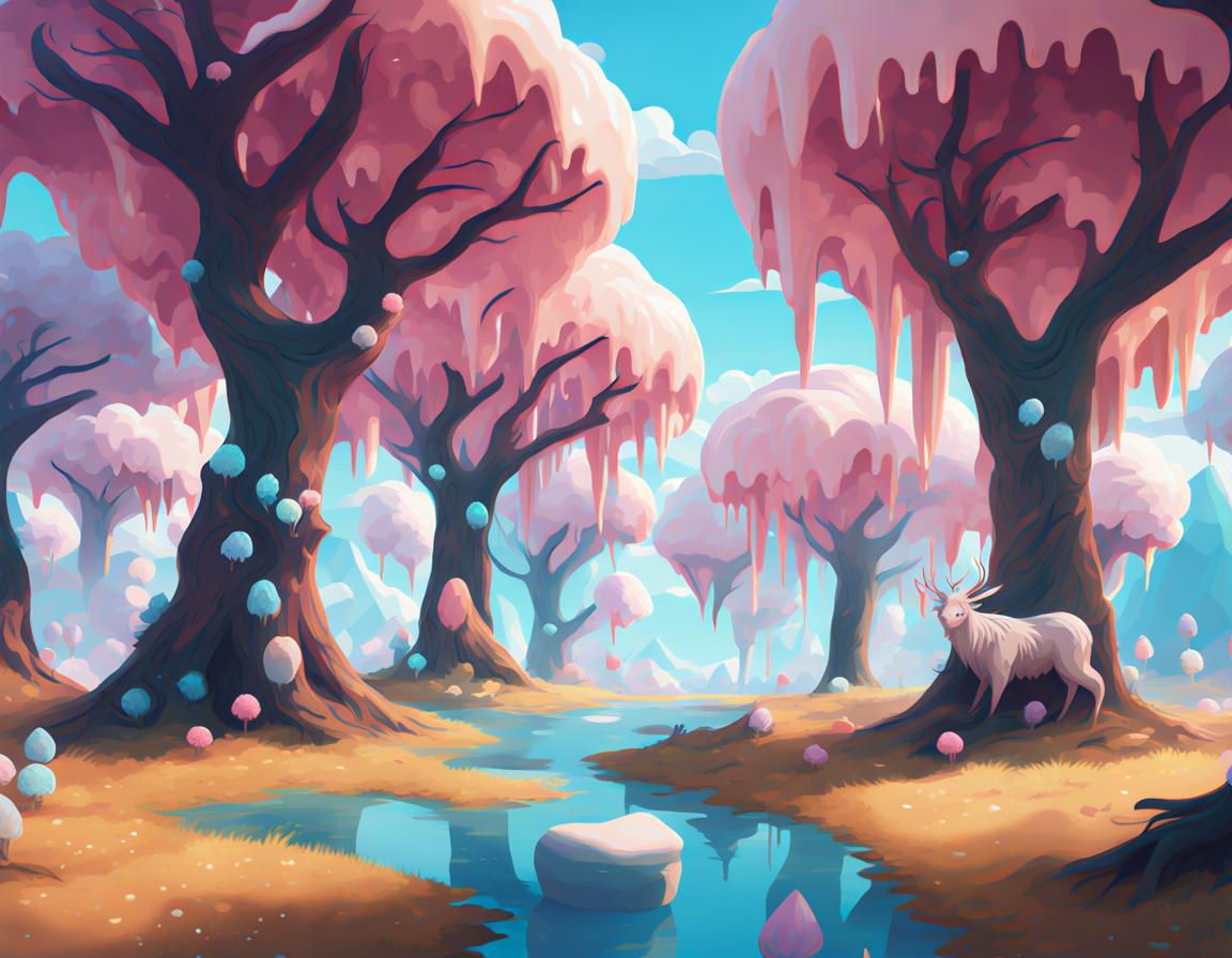 Mythical Ice Cream Grove Concept Art