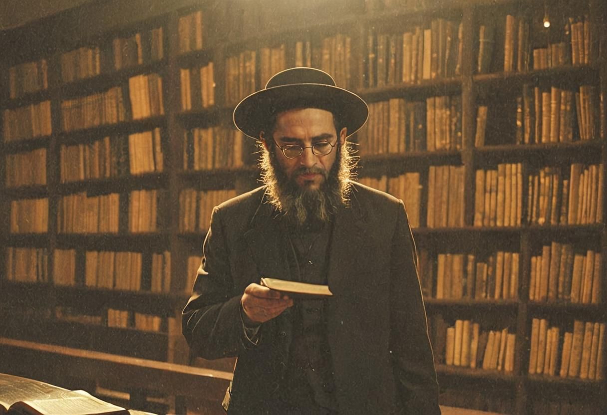 Orthodox Jew in Prayer: Cinematic Film Still