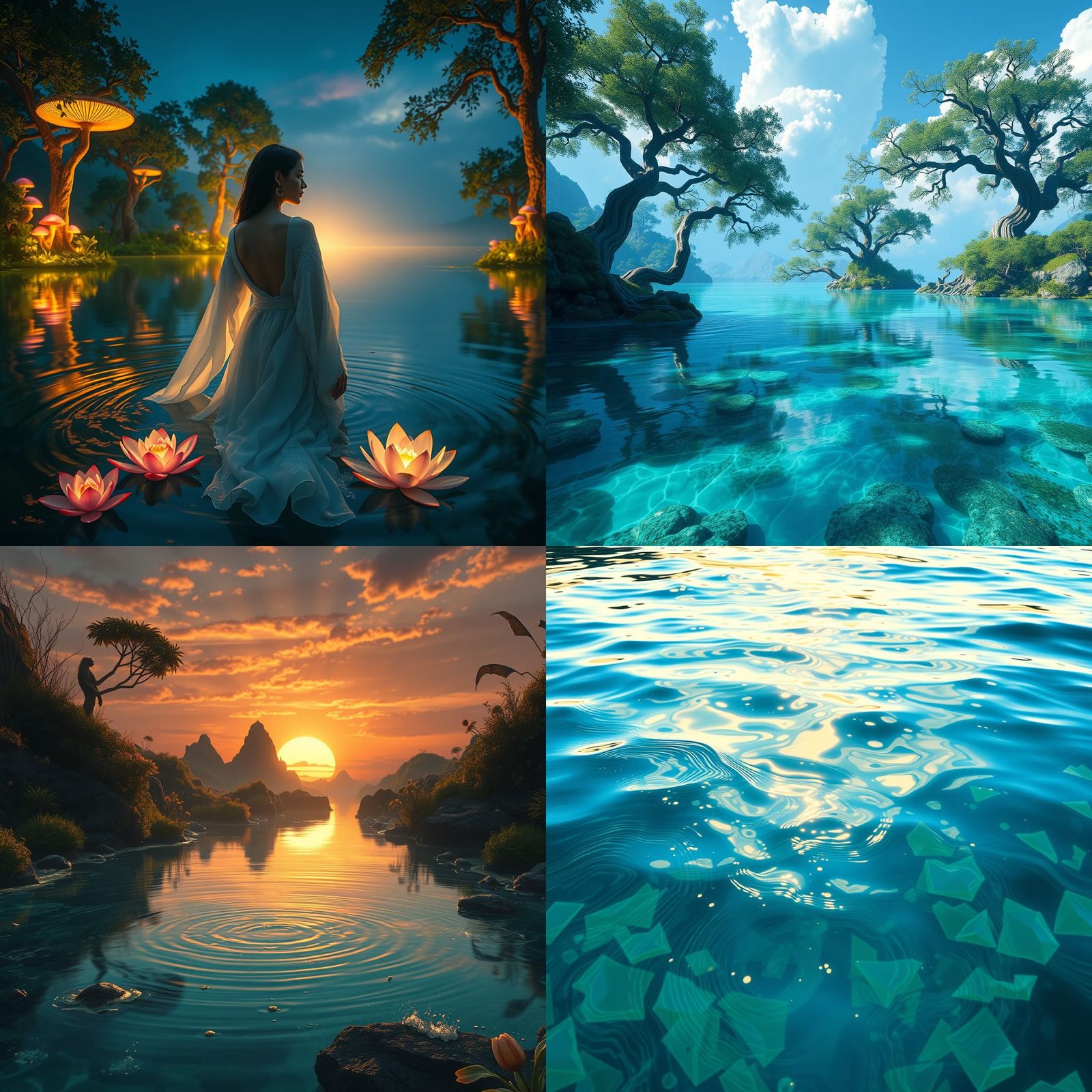 Detailed Matte Painting of Water in 8k