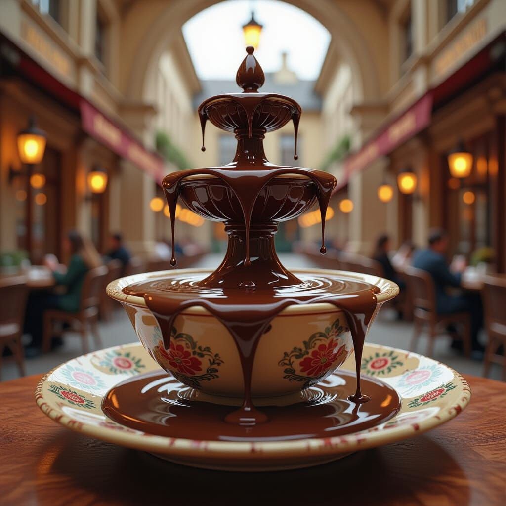 Fisheyes  fontaine de chocolat fondu