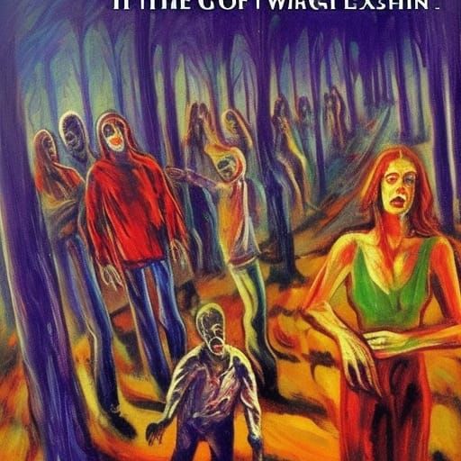 Night of the Living Dead Poster in Expressionist Style