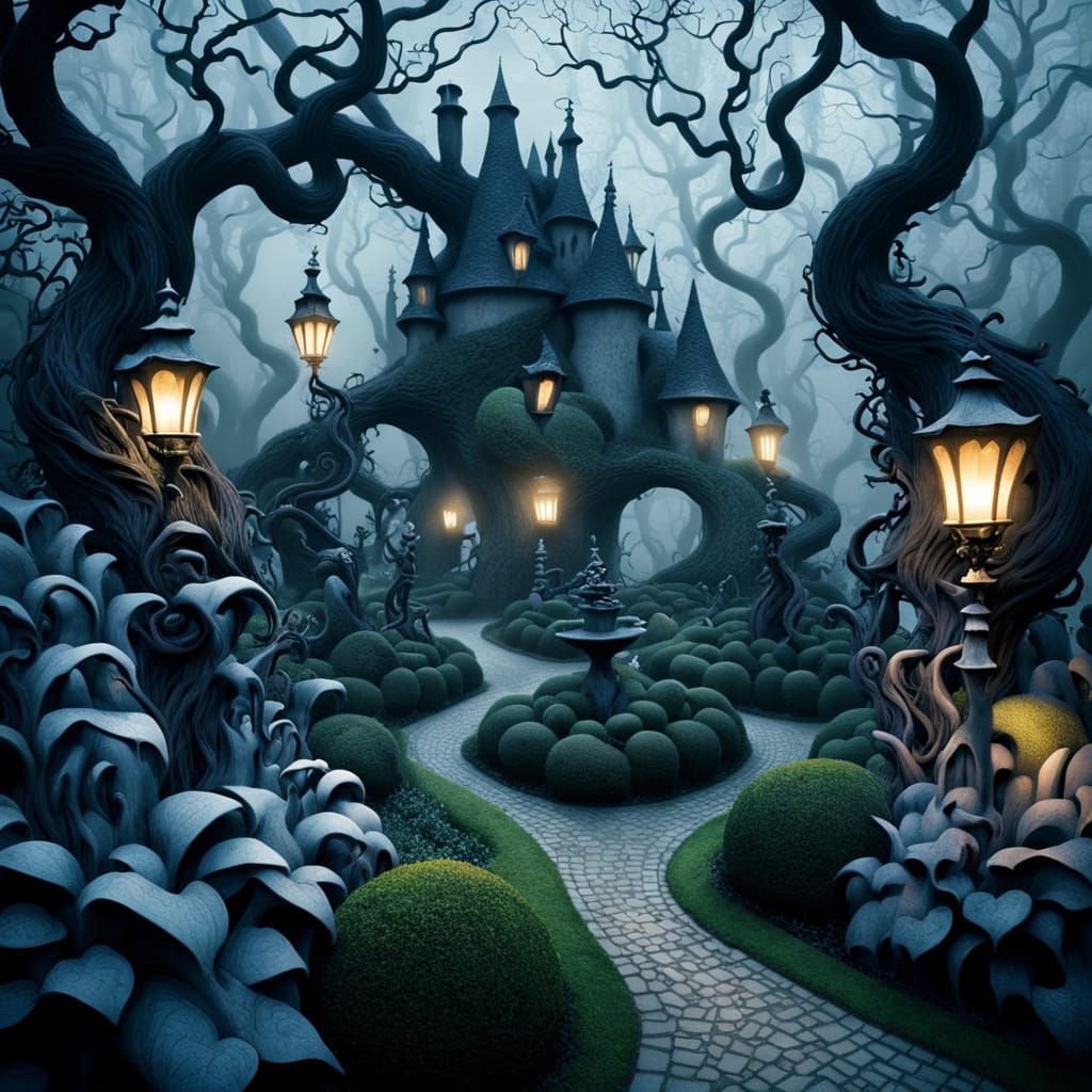 Tim Burton's Spooky Garden: A Nightmarish Wonderland