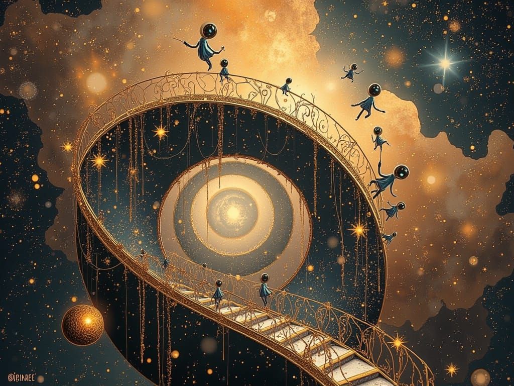 Aliens Dancing on a Cosmic Staircase