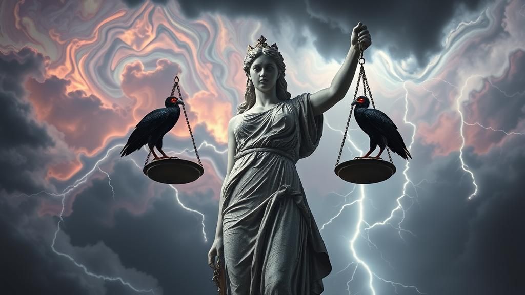 Athena's Precarious Justice in a Mystical Landscape