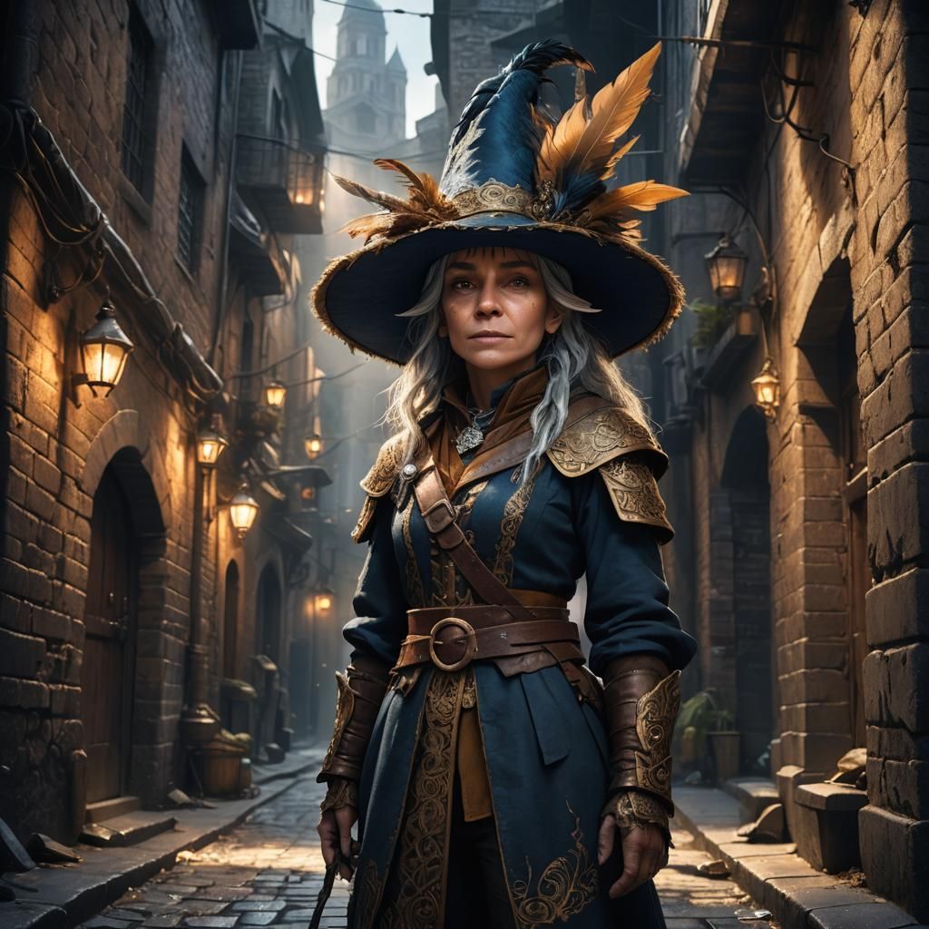 Halfling in Dark Alleyway: Fantasy Concept Art