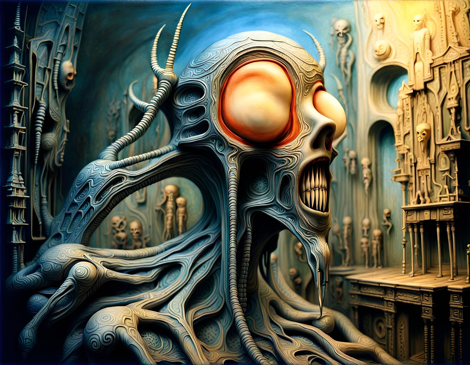 Creepy Conspiracy in Art Nouveau Style