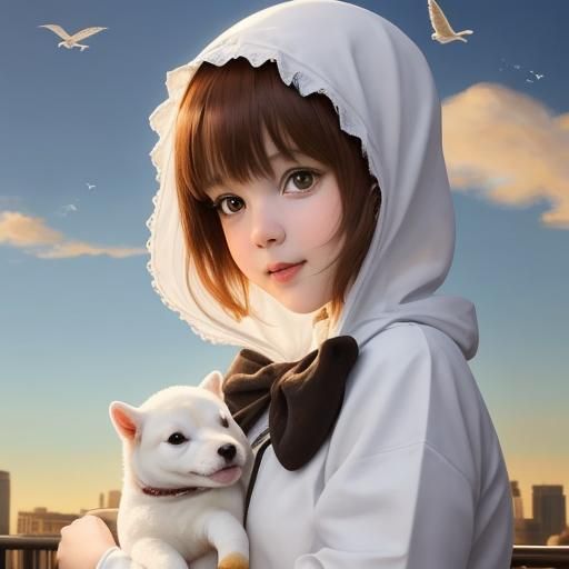 Surreal Snowman Shark Dreamscape in Impressionism