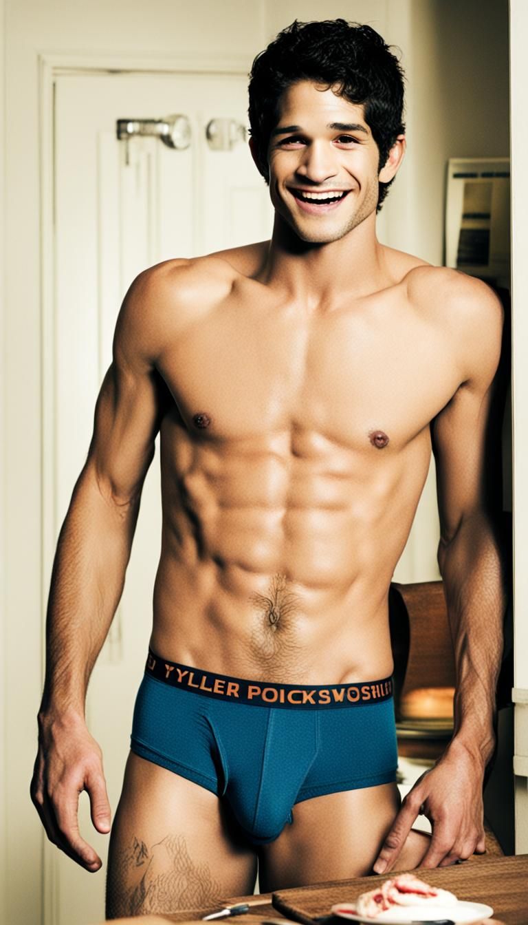 Man Poses in Underwear