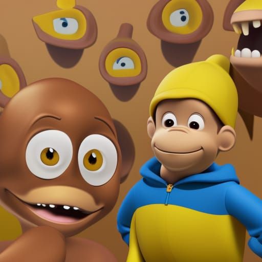 Curious George Reimagined: 3D Digital Art