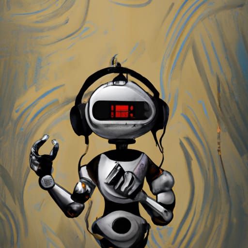 Robot Listening to Music in Abstract Style