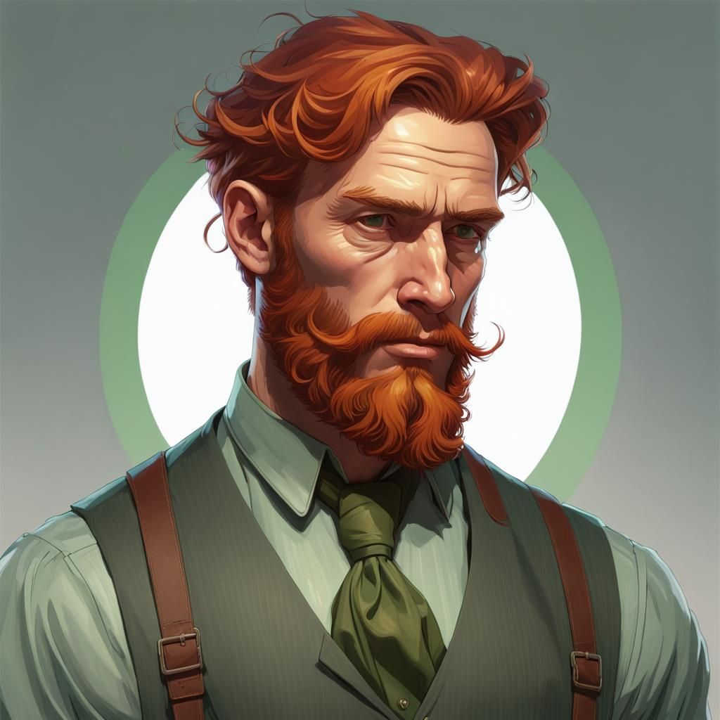 Kind Reverend Portrait in Digital Art Style
