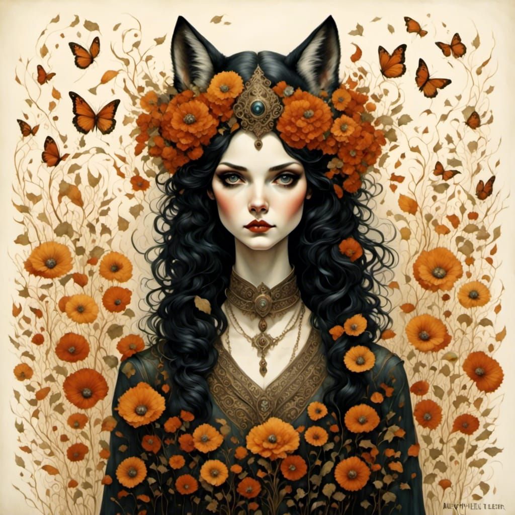 Fox Girl in Mark Ryden Inspired Style