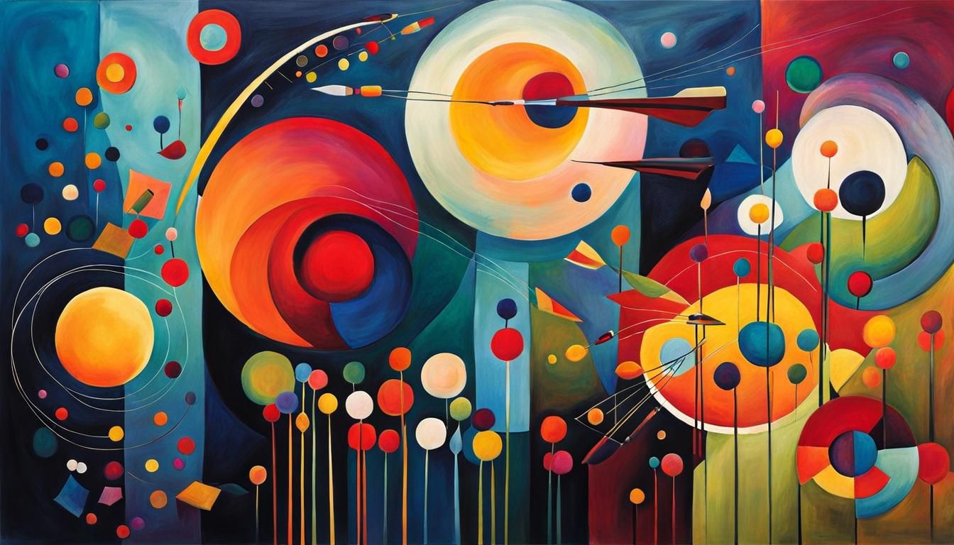 Surreal Abstract Composition in Expressionist Style