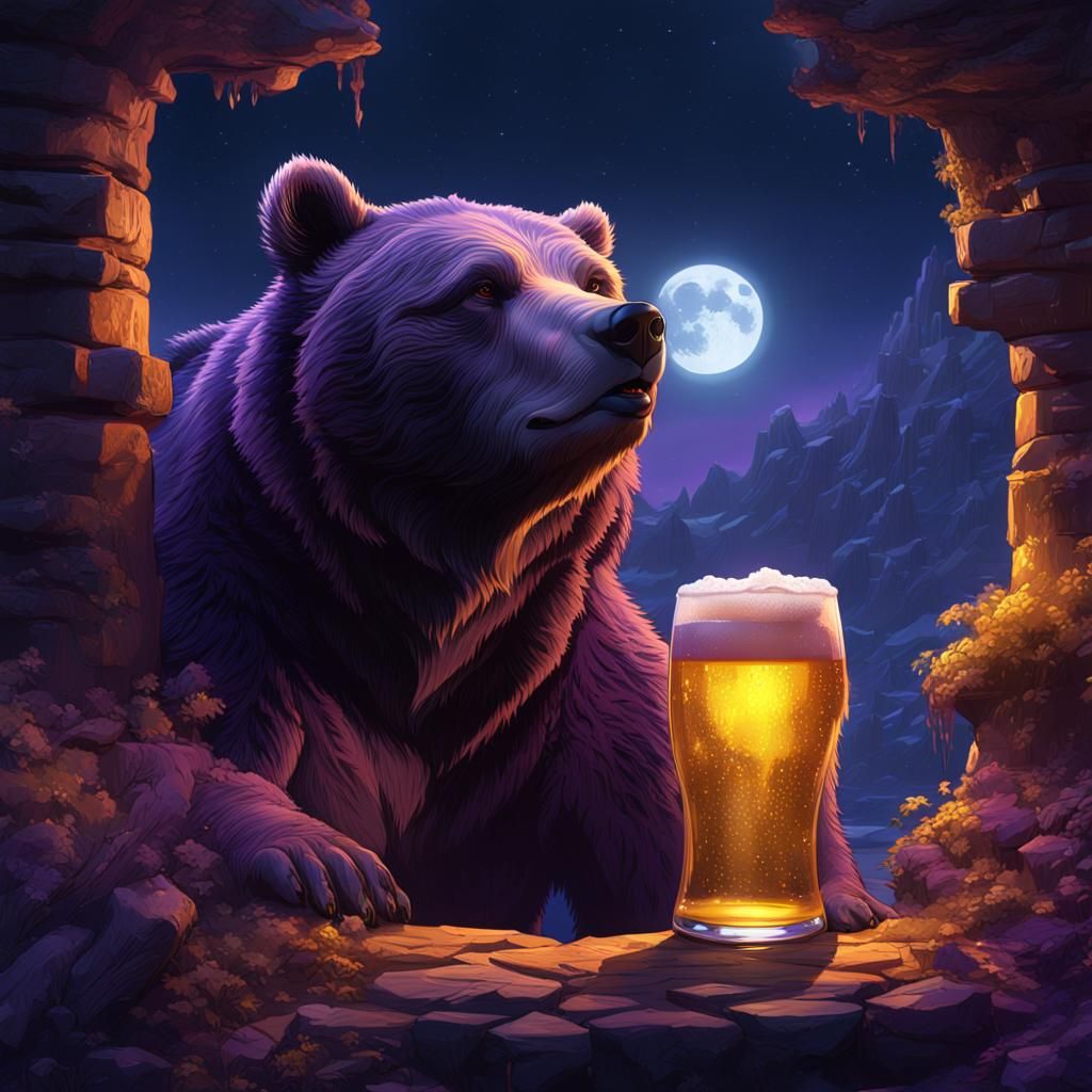 Bears Under Moonlight: A Dark Fantasy Masterpiece