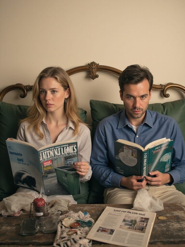 Urban Alleyway Skunk Magazine Cover in Hyper-Realistic Style