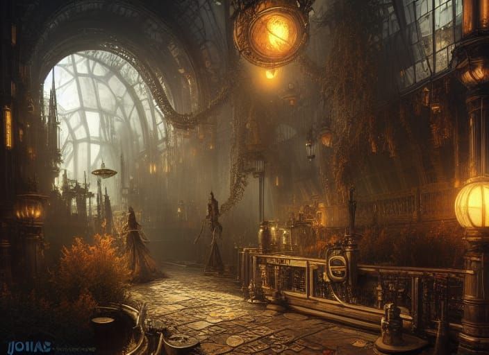 Award winning masterpiece photorealistic Retro futuristic gothic steampunk Masterpiece