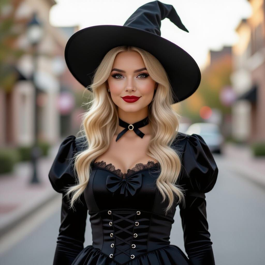 Sabrina Spellman in Witch Halloween Costume