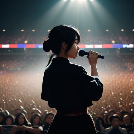 Young Singer Performing Live on Stage