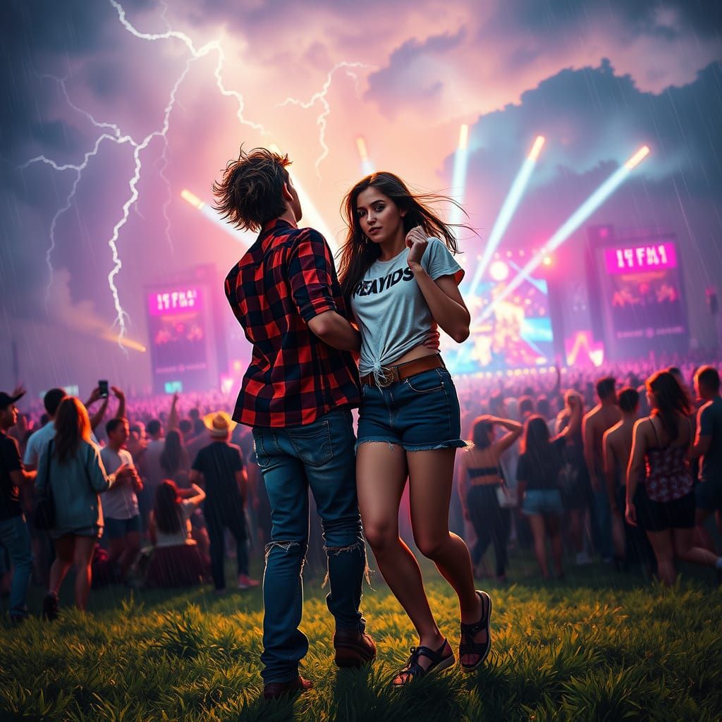 Electric Storm Rave in Moody, Cyberpunk Grunge