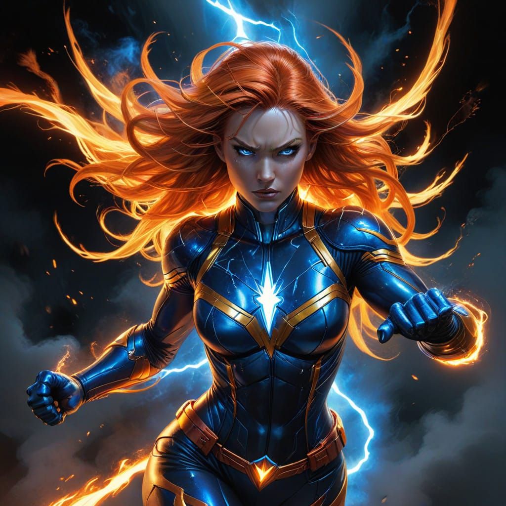 Sleek Heroine Rides Electric Storm as Dark Phoenix