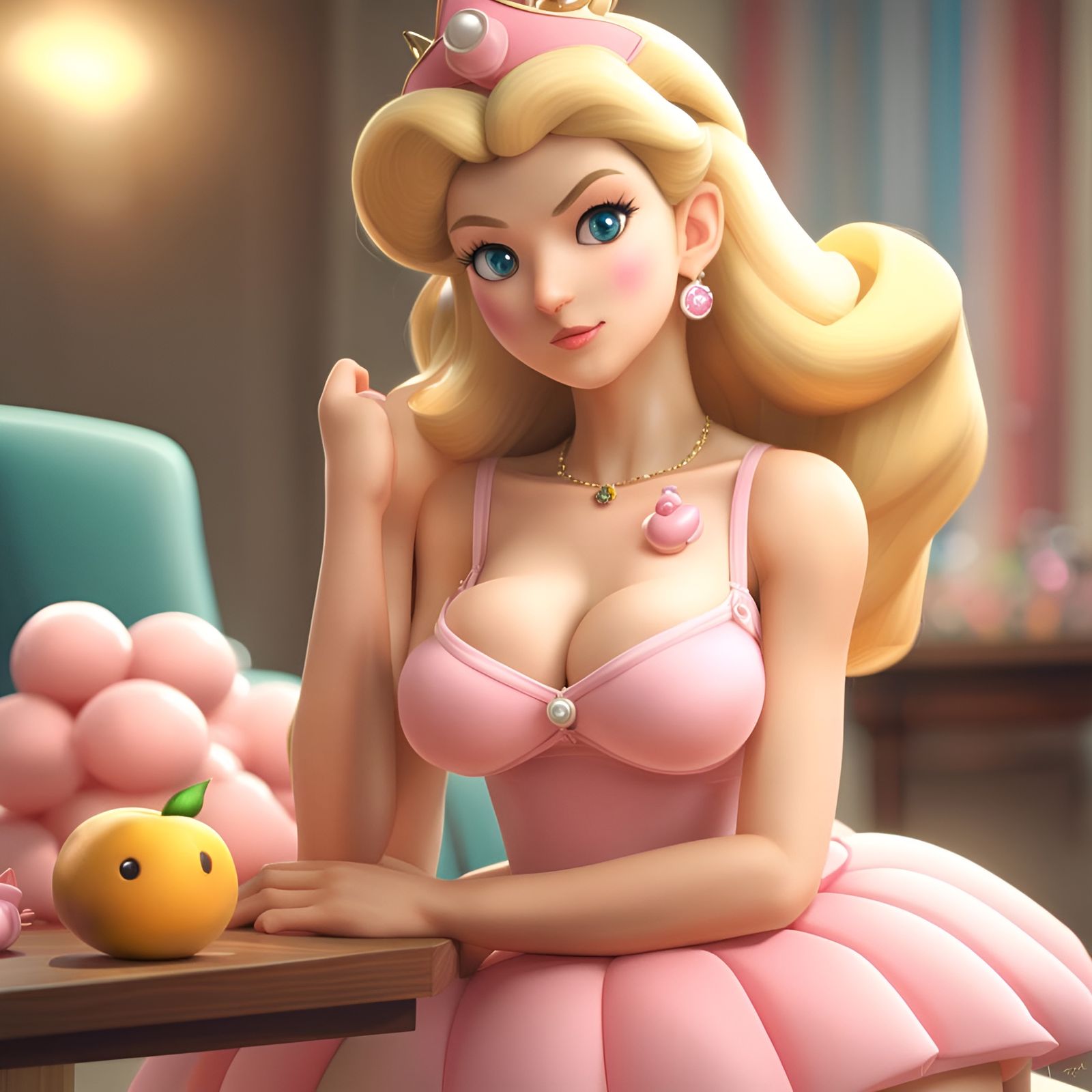 Princess Peach and Rosalina: Hyperrealistic Image