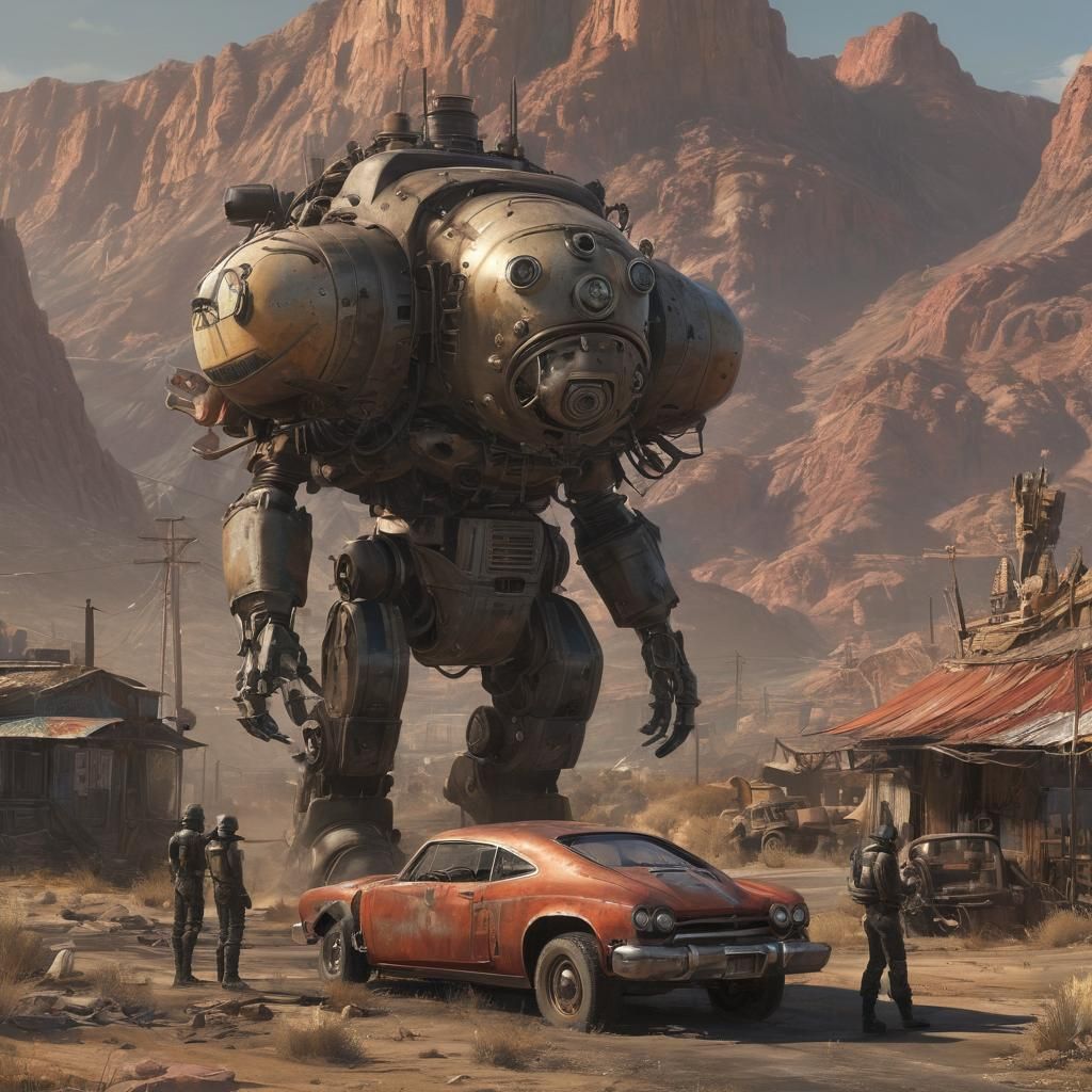 Diesel-Punk Fallout Scene in Burdisio Style