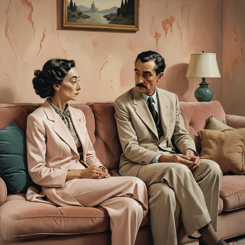 Calm Discussion in a Surreal Setting