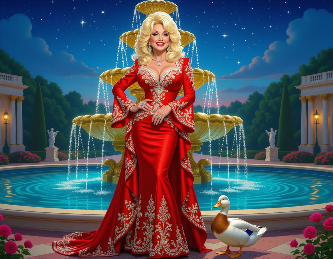 Dolly Parton in Fantasy Digital Painting Style