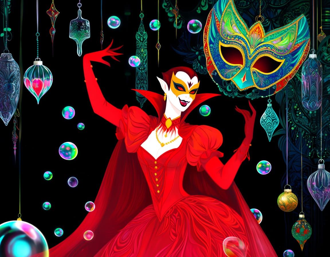 Intricately detailed alcohol ink illustration, New Years Eve...