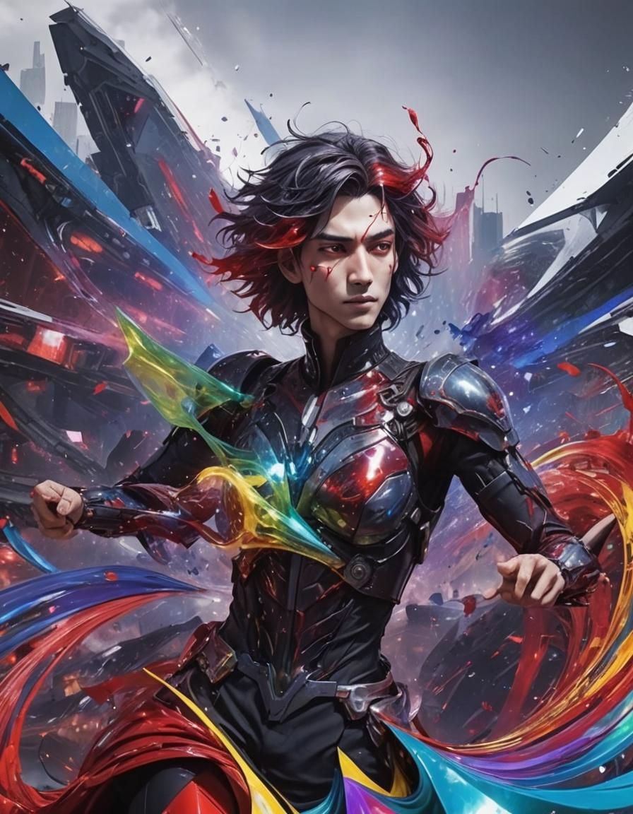 Neofuturistic Male Fashion in Maximalist Style