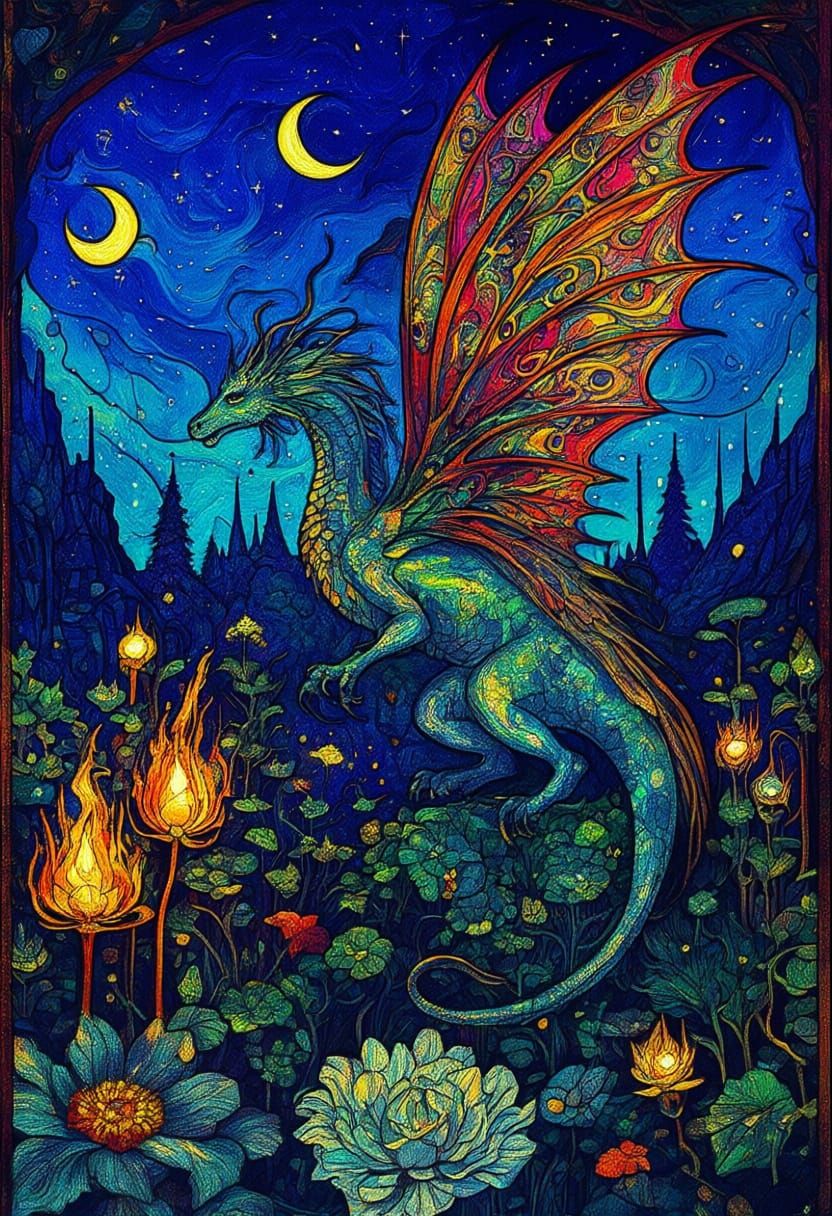 Colorful Stained Glass with Ornate Details