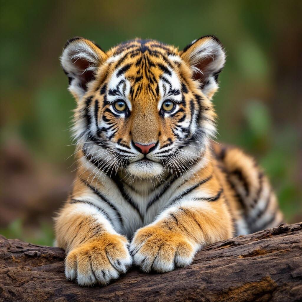 Adorable Baby Tiger Cub Playing