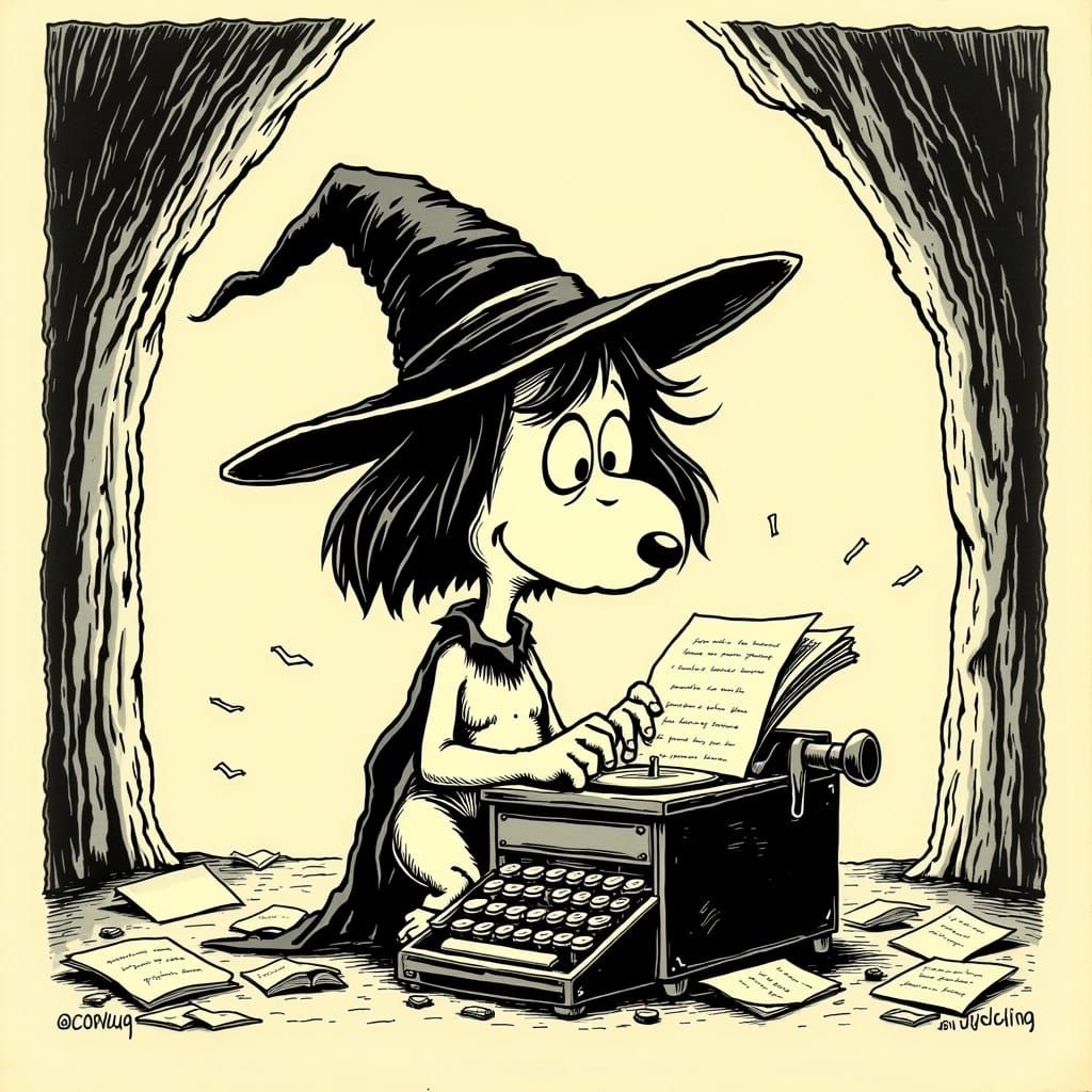 Snoopy the Cartoon Witch Novelist