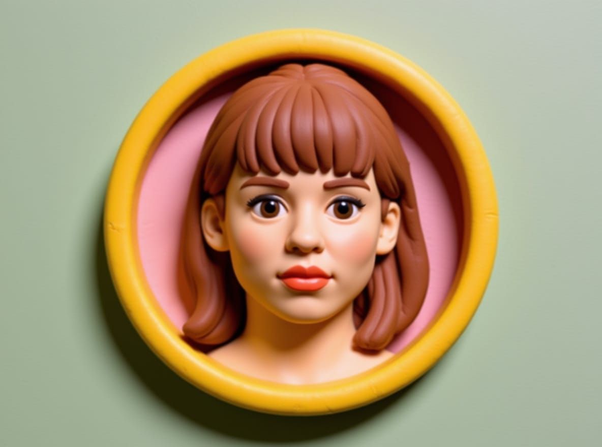 Pink Power Ranger as a Claymation Figure