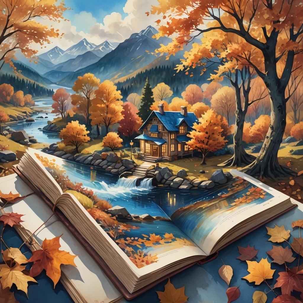 Autumn Book Portal: Fantasy Concept Art