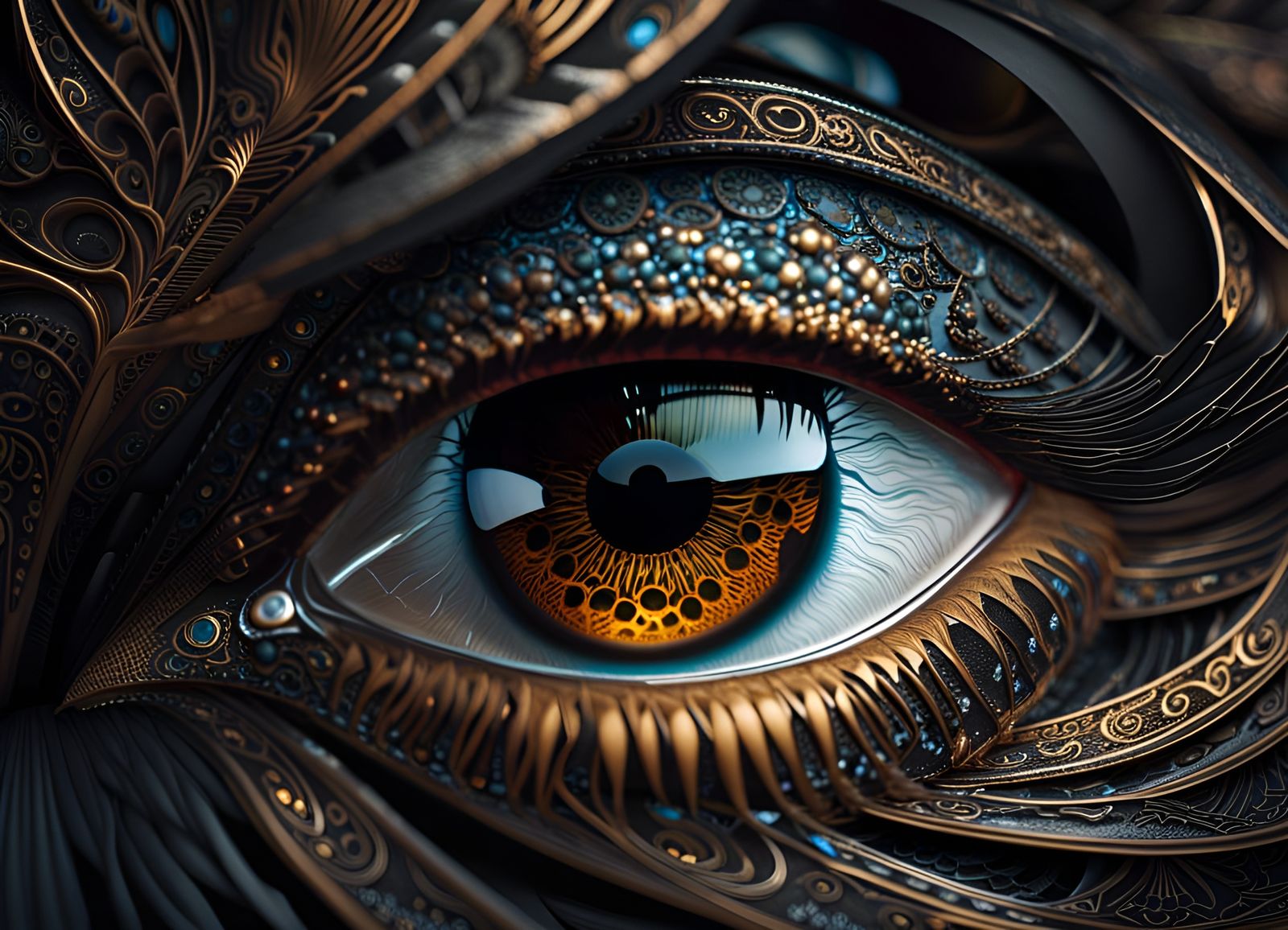 Hyperrealistic Eyes with Intricate Detail in HDR
