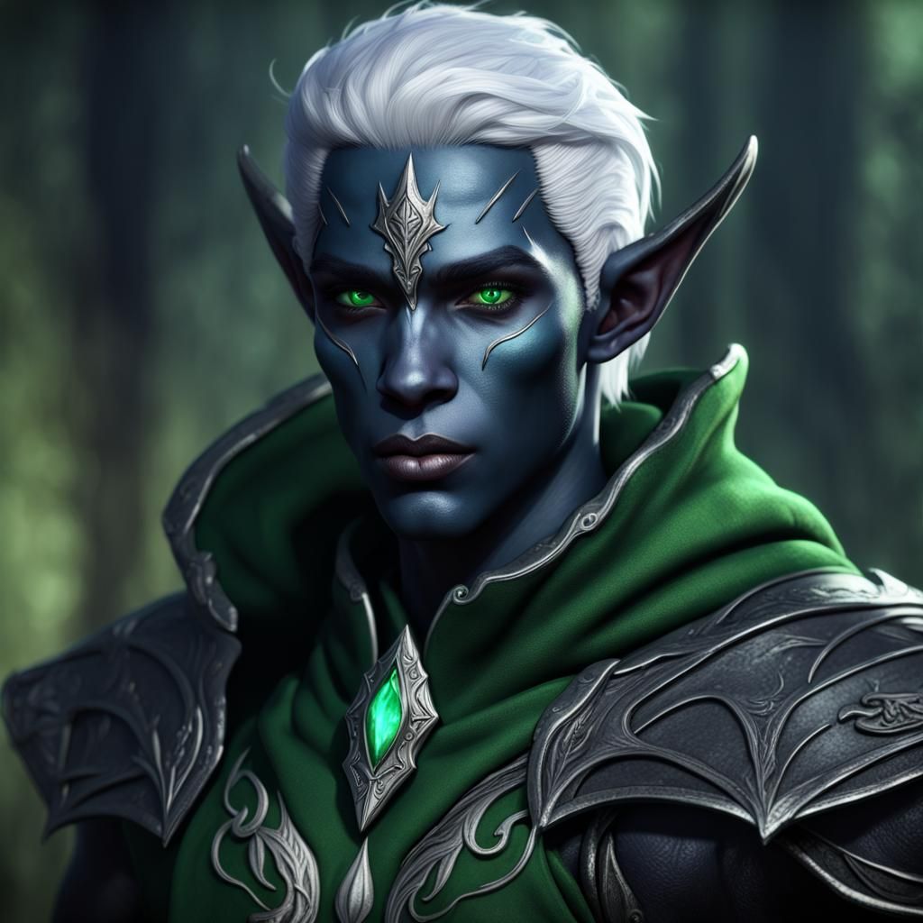 Detailed Drow Elf Ranger Concept Art