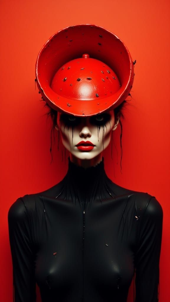 Dramatic Harlequin Scream in Gothic Style