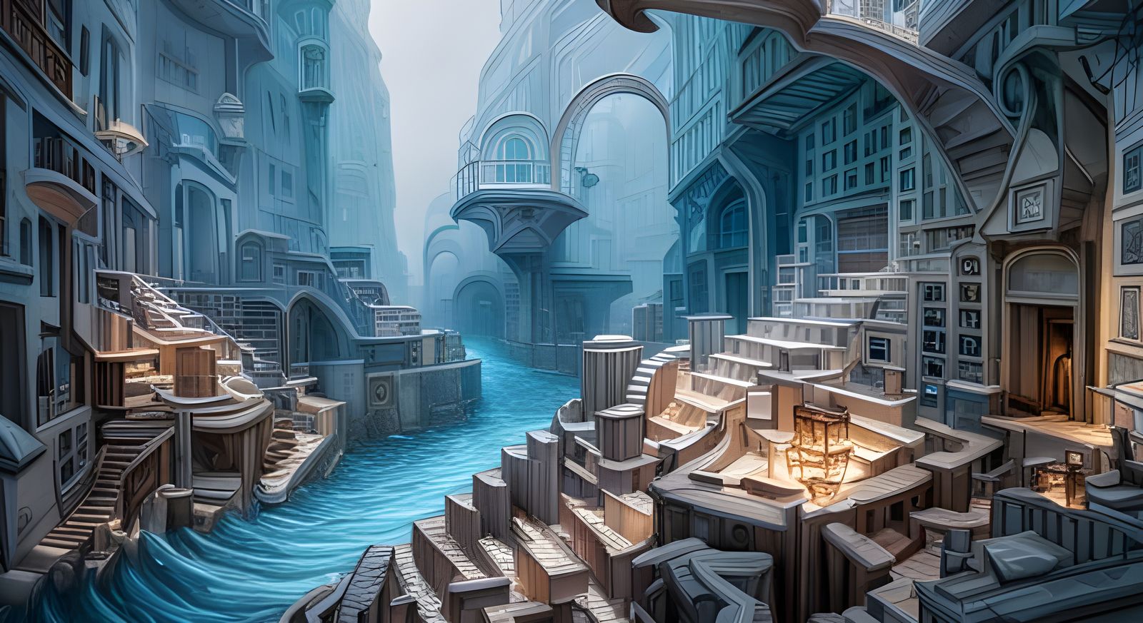 Ethereal Venice in Hyperrealistic Digital Art