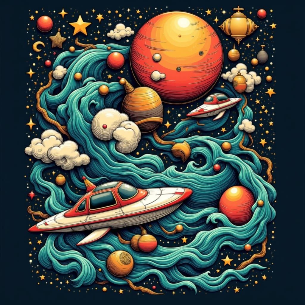 Neo Traditional Art: A Journey to the Stars