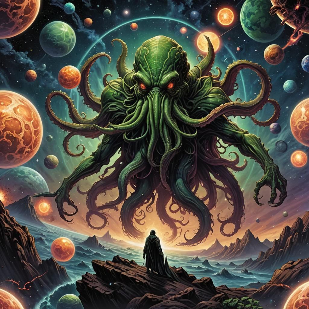 Cthulhu in Outer Space: Comic Book Art