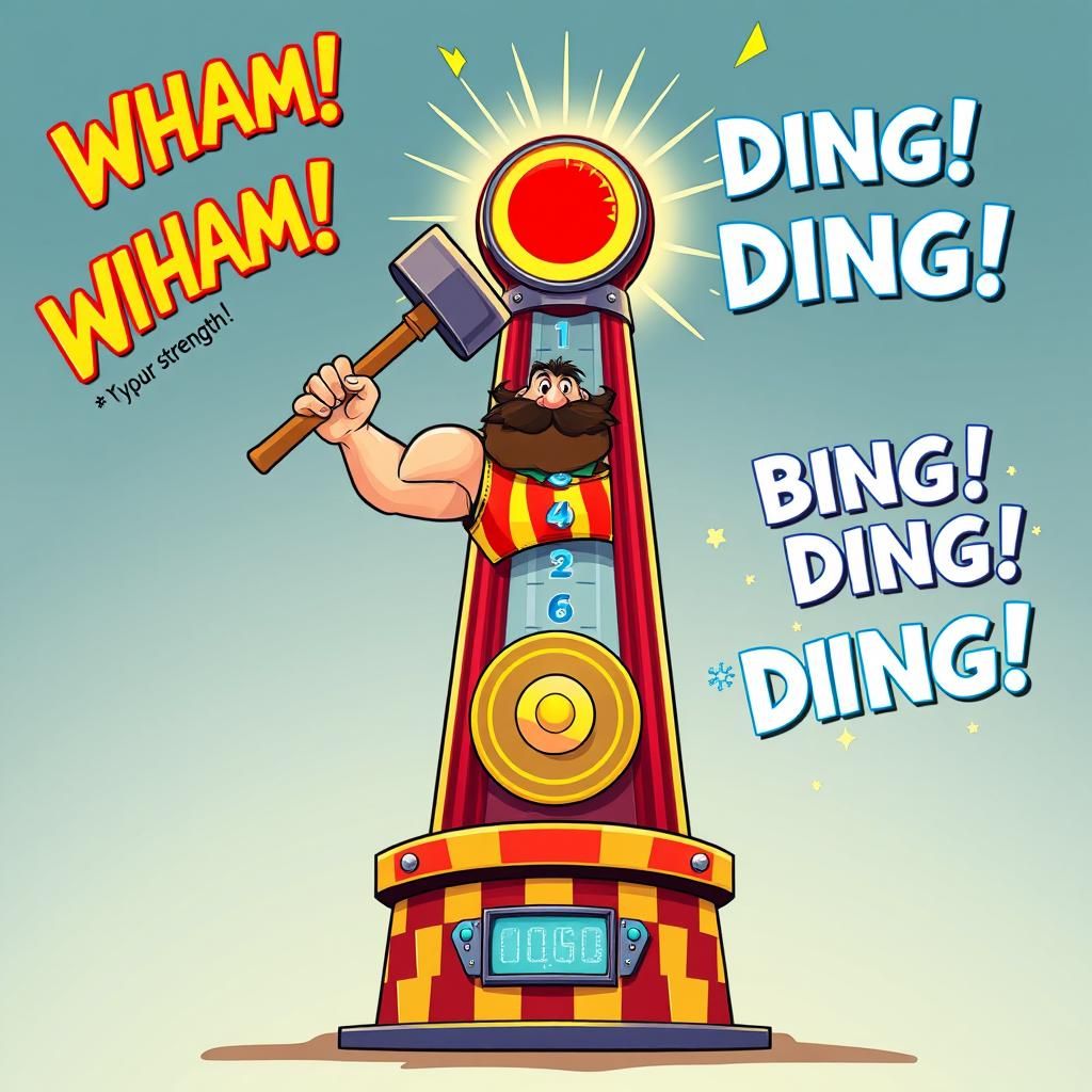 Roll-up, roll-up! Test your strength against the bell of tru...