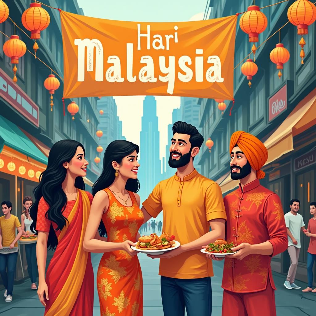 Hari Malaysia Celebration: A Vibrant Pop Art Scene