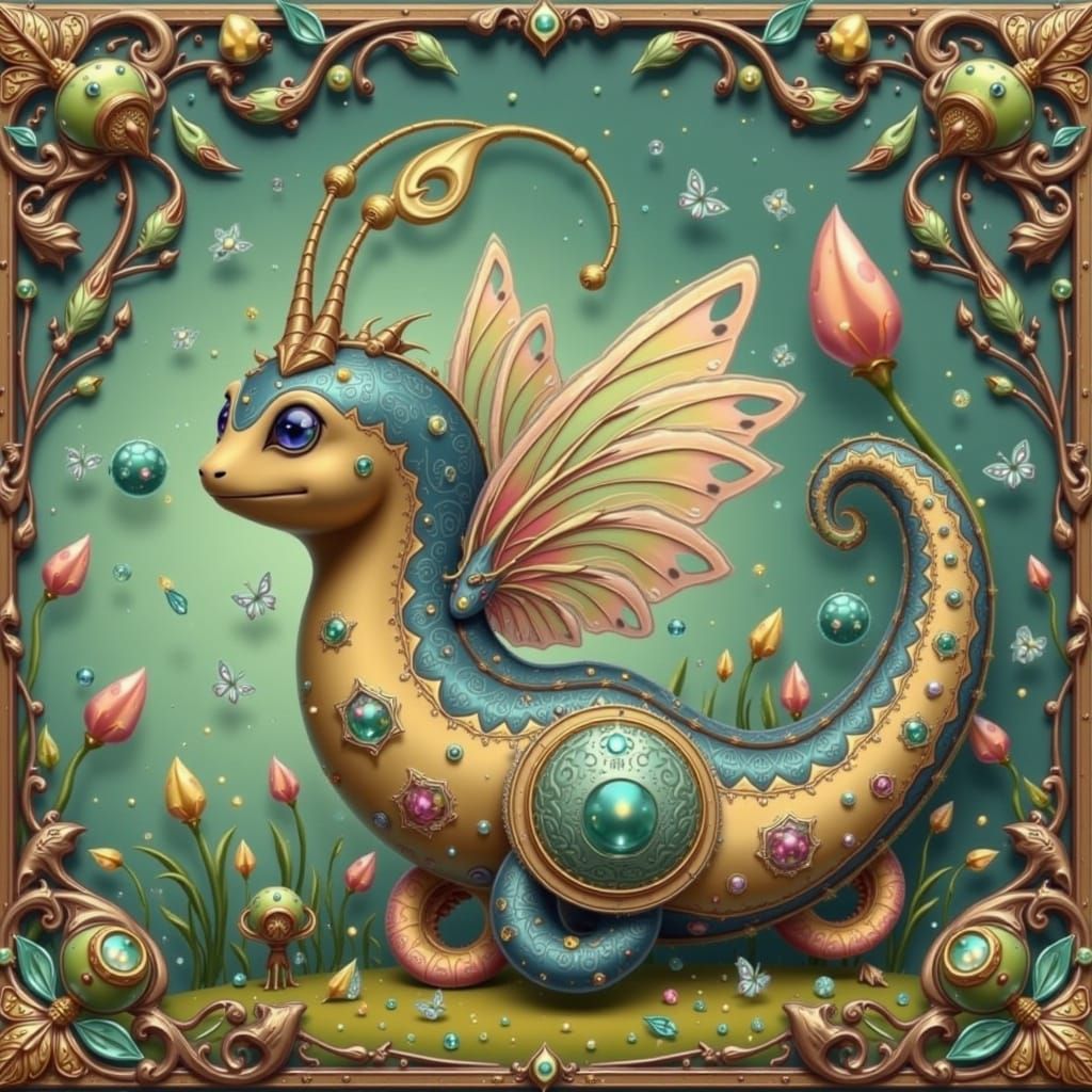 Whimsical Critter Creature in Vibrant Digital Painting