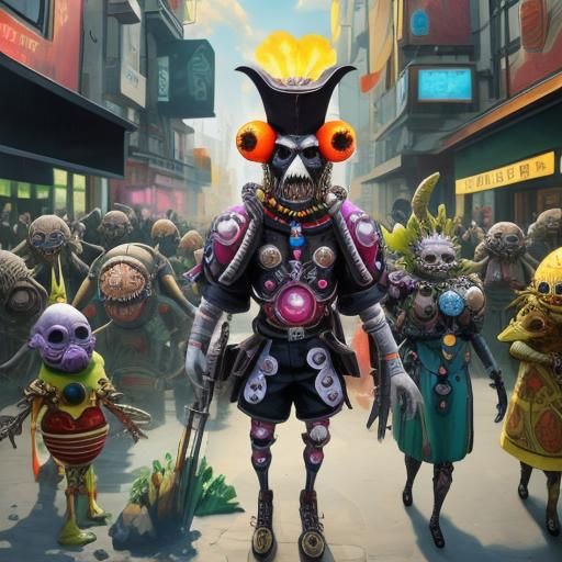 Microscopic Organic Civilization in Surreal Style