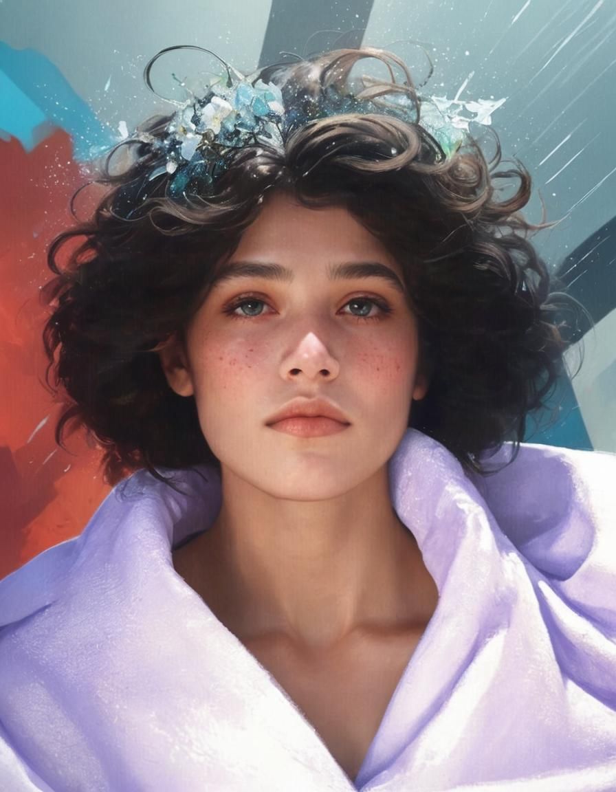 Hyperdetailed Portrait in Art Nouveau Style